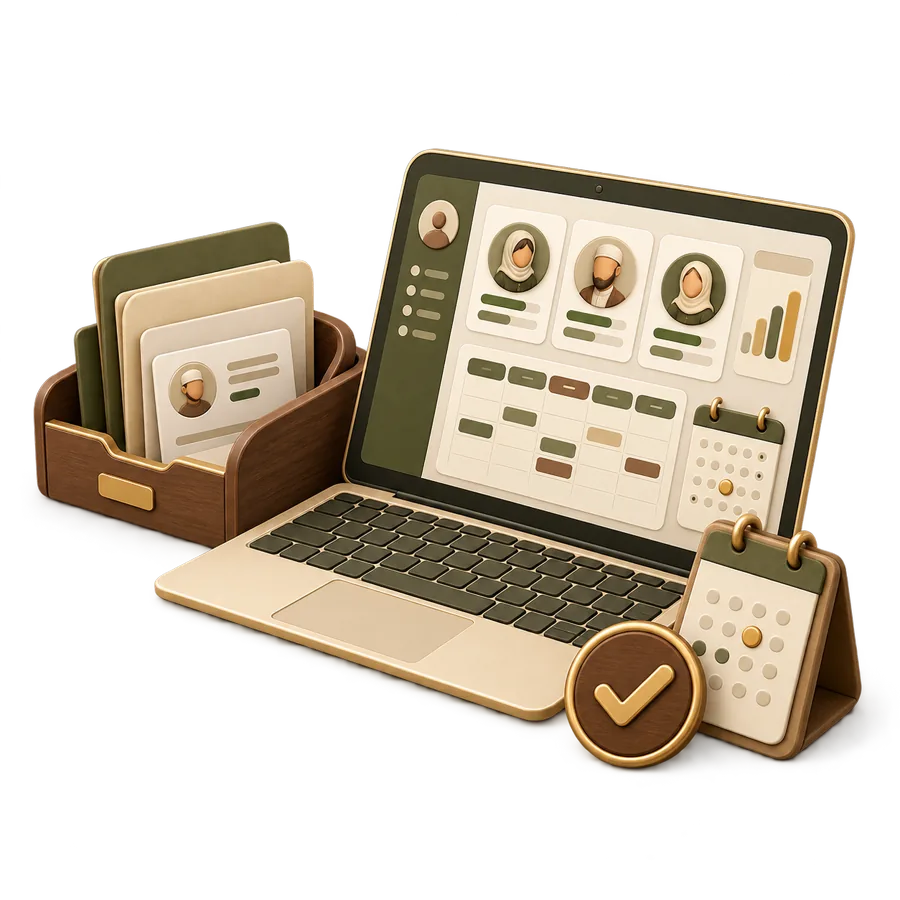 A soft 3D learning administration dashboard