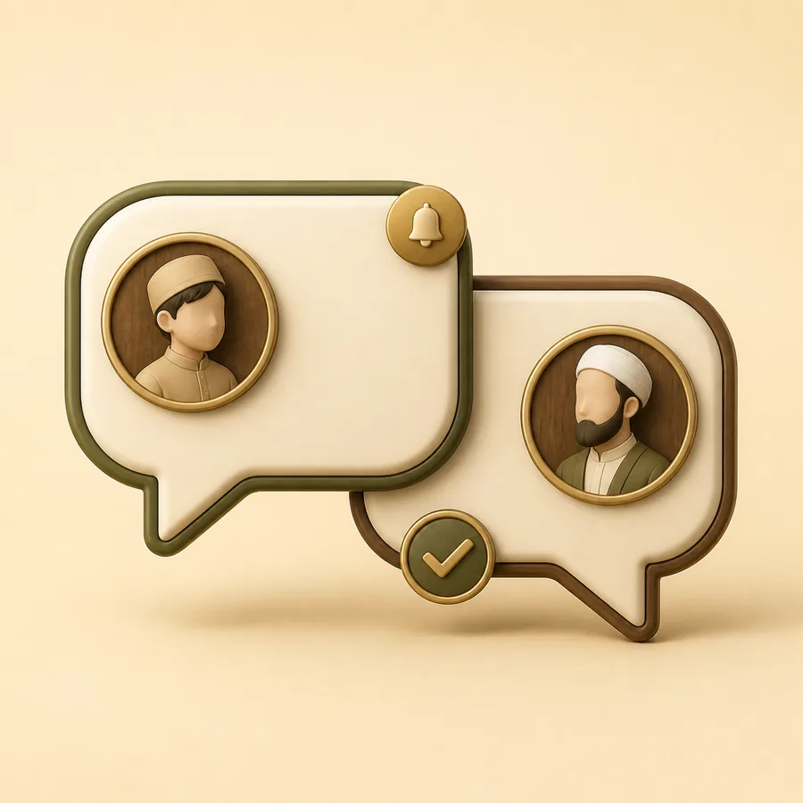A soft 3D student and teacher lesson conversation